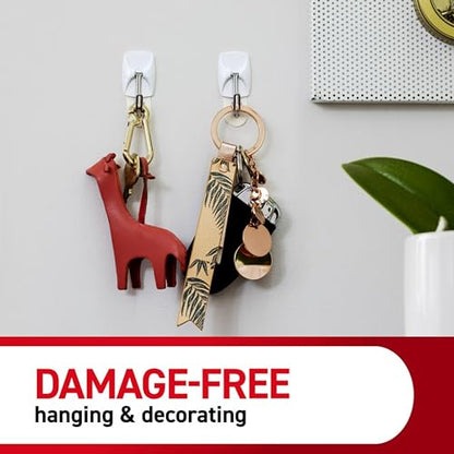 Command Small Wire Toggle Hooks, 4 Hooks and 5 Strips, Damage-Free Hanging Wall Hook with Adhesive, No Tools Required, Great for Home, Kitchen, and Office Organization, Holds up to 0.5 lb