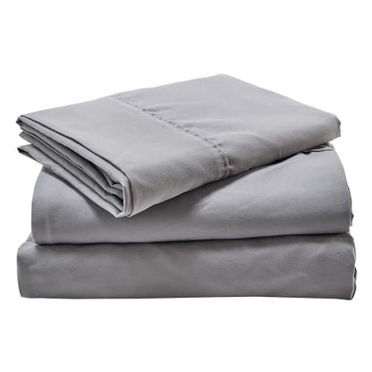 Kingnex 30x75x9 RV Bunk Sheets Set for Narrow Twin Bed Soft Brushed 1800 Microfiber 3 Piece Bedding Set Includes 1 Cot Size Fitted Sheet 1 Flat Sheet 1 Pillowcase Cot Grey - color: Grey, size: Cot 30x75 RV Bunk Set