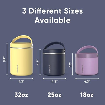 Hydrapeak 18oz Stainless Steel Vacuum Insulated Food Jar Kids for Hot and Cold Food, Wide Mouth Leak-Proof Soup Adults, 10 Hours 16 (Navy) (HP-Foodie18) - color: Navy, size: 18 Ounces