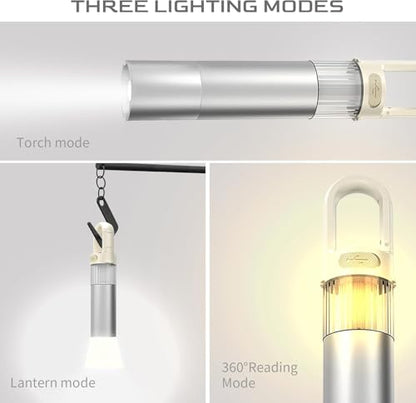 Rechargeable Flashlight Camping Lantern,Dual Light Source 800LM Brightness 2000mAh rechargeable Flashlights, Adjustable Tent light with Softlight Cover for Camping, Home Use, Car, Hiking Adventures