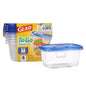 Glad GladWare To Go Snack Food Storage Containers with Lids, Medium Rectangle No BPA Plastic with Built-In Dressing Cup for Salads and Snacks, Microwave Dishwasher Safe, 24 Oz, 4 Count - size: 4 Count (Pack of 1), style: Rectangle