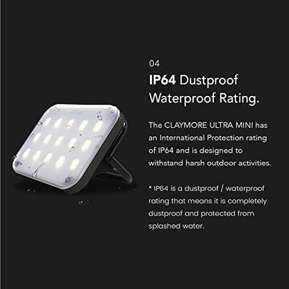 CLAYMORE Ultra Mini (Black) - Outdoor Rechargeable LED Light for Camping, Tent, Backpacking, Emergency and Industrial Use. Waterproof, Portable Lantern with USB-C, Up to 24 Hours Battery Life. - style: Black (Ultra)