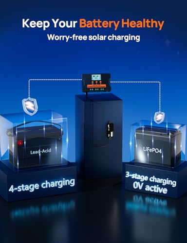 ECO-WORTHY Solar Charge Controller 30A with Bluetooth,WiFi, APP Remote Connection, Solar Panel Custom Battery Regulator, Dual USB Port Auto 12V/24V PWM for FLD/LiFePO4/SLD/GEL RV Solar System - style: 30A (Bluetooth&WiFi)