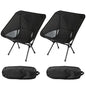Wind Tour Portable Camping Chair Foldable Outdoor Chair for Hiking Camp Backpacking Lawn Beach Fishing Picnic with Carry Bag (Black-2) - color: Black-2