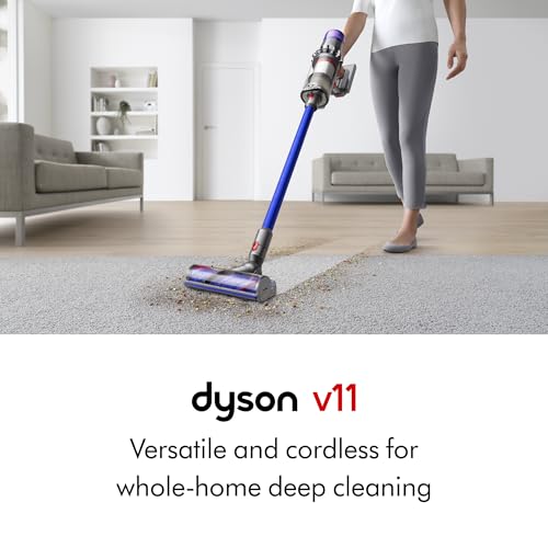 Dyson V11 Cordless Vacuum, 185AW, 3 Power Modes, Up to 60 Minutes,² Deep Cleans Hard Floors and Carpets, Detangles pet Hair, Converts to Handheld - style: V11