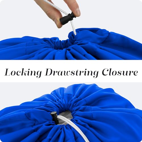 Handy Laundry Nylon XL - Large Capacity with Locking Drawstring, Machine Washable, Fits Laundry Baskets or Hampers, Holds 3 Loads of Clothes - Royal Blue (Pack of 2) - color: Royal Blue