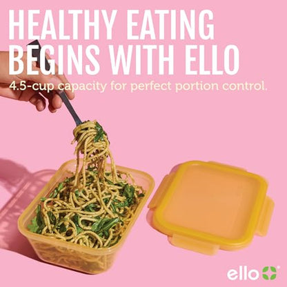 Ello Snap & Nest 10-Piece 4.5 Cup Plastic Meal Prep Set, Reusable Food Containers for Healthy Eating, Freezer, Dishwasher Safe, Sage - color: Sage, size: Meal Prep