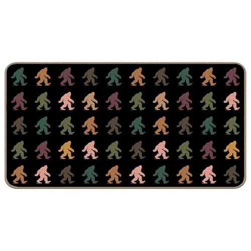 Funny Camping Camper Door Mat 17 x 30,Camper Must for Outside,Outside Rv Mat,Bigfoot Sasquatch Welcome mat Gifts for Women，ZH01-DD-174 - color: 26color