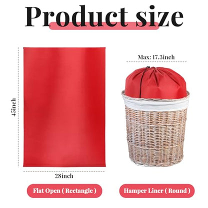 Woanger 12 Pack 28 x 45 Inch Extra Large Laundry Bags Bulk Washable Travel Laundry Bag with Drawstring Closure Large Dirty Clothes Organizer for College Dorm Home Hotel Camping(Red) - color: Red