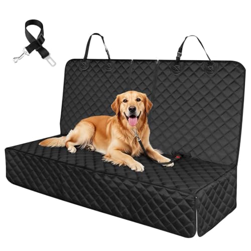 Dog Car Seat Cover for Back Seat Pet Cover for Dogs Waterproof Car Seat Protector Bench Seat Cover, Scratchproof Nonslip Durable Car Seat Covers for SUV,Truck &Cars (Standard Size:52W*48L) - size: 52"W*48"L