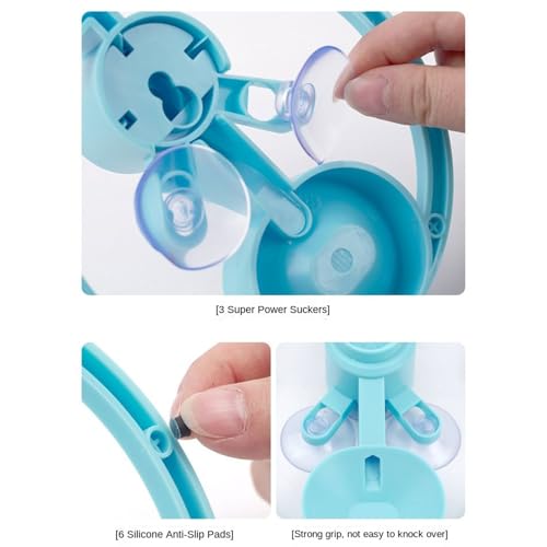 Cat Water Fountain Stand, Automatic Anti-Tipping Pet Supplies, Kitten Water Bottle Basin Stand, Pet Wa-TER Dispenser Station Stands for Puppy Kitten Breed Balcony - color: Blue
