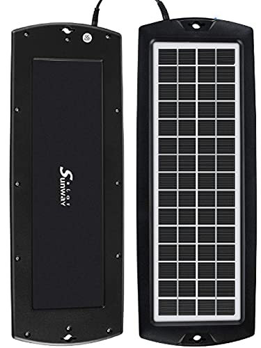 Sunway Solar Solar Car Battery Trickle Charger & Maintainer 5W Solar Panel Power 12V Charger kit Waterproof for Car Automotive RV Marine Boat Truck Motorcycle Trailer Tractor Powersports Snowmobiles - size: 5W