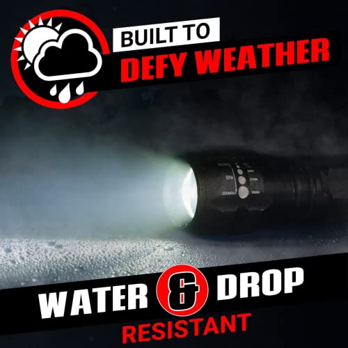 GearLight LED Flashlight Bright, Zoomable Tactical Flashlights with High Lumens and 5 Modes for Emergency and Outdoor Use -Camping Accessories -S1000 - S1000-1 Pack, (Batteries Included) - color: 1 Pack, (Batteries Included)