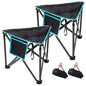 FUNDANGO Folding Tripod Stool, 2 Pack Lightweight Portable Fishing Chair with Thick Padded Seat, 440 Lbs Heavy Duty Outdoor Camping Chairs with Carry Bag for Walking Hunting Hiking Travel - color: Black Tripod-2 Pack