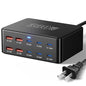 330W 10-Port USB C Charging Station, PD 100W 65W 45W 30W 20W Laptop & Phone Desktop Fast Charger Hub, Compatible with MacBook Pro/Air, iPhone 17/16/15/Pro, iPads, Galaxy