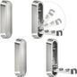 4PCS Foldable Wall Hooks, Flip Down Design with 40 lbs Heavy-Duty Capacity, Retractable Wall Hooks for Bathroom, Bedroom & Entryway Space Saving (Silver) - color: Silver, size: 4 Hooks