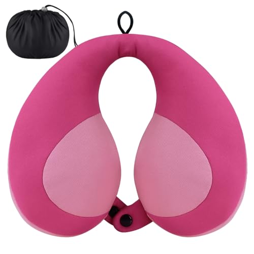 INFANZIA Kids Chin Supporting Travel Neck Pillow, Helps Support Head and Neck, Comfortably Designed for Head, Neck, and Chin Support - Gifts for Toddler/Child/Kids, Pink - color: Pink