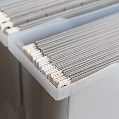 IRIS USA Small Portable Desktop File Box with Open Lid, 6 Pack, Side Handles, Hanging File Folders, Tabs & Inserts, Letter Size, Magazines, Newspapers, Mail, Books, Notebooks, Clear - size: 6 - Pack, style: Open Top Bin (S - Clear)