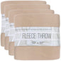 (24 Pack) Bulk Fleece 50x60 Throw Blankets for Wedding Favors, Homeless Women, Men, Homes, Bed, Sofa, Couch, Office, Pet Blankets, Travel | Soft Warm Lightweight Throw Blankets in Bulk (Khaki) - color: Khaki