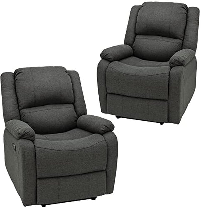 RecPro Charles Collection | 30" Zero Wall RV Recliner | Wall Hugger Recliner | RV Living Room (Slideout) Chair | RV Furniture | RV Chair | Cloth (Fossil, 2 Chairs) - color: Fossil, size: 2 Chairs