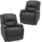 RecPro Charles Collection | 30" Zero Wall RV Recliner | Wall Hugger Recliner | RV Living Room (Slideout) Chair | RV Furniture | RV Chair | Cloth (Fossil, 2 Chairs) - color: Fossil, size: 2 Chairs
