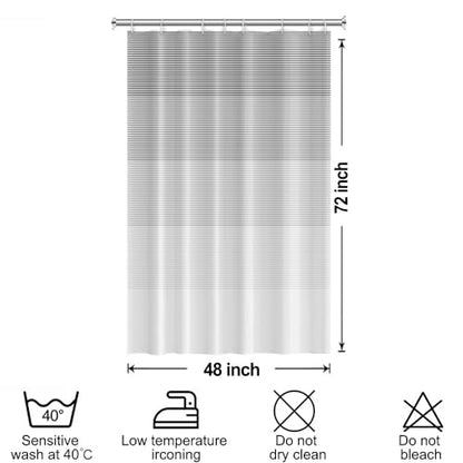 Boho Shower Curtain for Bathroom 48x72 inches Light Grey White Lines Waterproof Shower Curtain Set with Hooks Bohemian Stripe Fabric Stall RV Shower Curtains - color: Grey, size: 48"W x 72"L (Pack of 1)