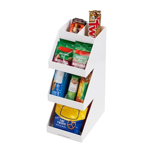 Mind Reader Coffee Tea Utensil and Condiment Station, Countertop Organizer, Coffee Bar, Kitchen, 6"L x 9"W x 16"H, White - size: 3 Tier