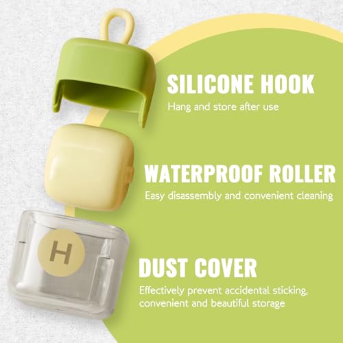Reusable Lint Roller Mini, Washable Sticky Roller for Travel & Clothes & Furniture & Purse, Portable Pet Hair Lint Remover Ball for Dog Cat Fur (Green) - color: Green