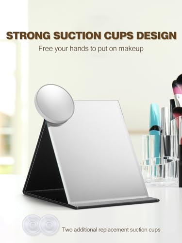 Macaki 30X Magnifying Mirror with 2 Suction Cups, 3.5 inches Magnified Makeup Mirror and Slant Tweezers,Grey,1PC - color: Grey-30x