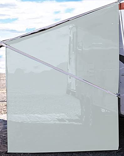 Tentproinc RV Awning Side Sun Shade 9'X7' (Gray) Mesh Screen Sunshade Complete Kits Motorhome Camping Trailer Canopy UV Blocker - 3 Year Warranty - color: Gray