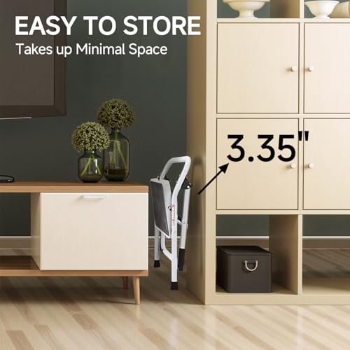 SOLADDER 1-Step Ladder Folding Step Stool with Anti-Slip Sturdy and Wide Pedal Stepladder Multi-Use for Home and Kitchen Space Saving (White) - size: 1 Step
