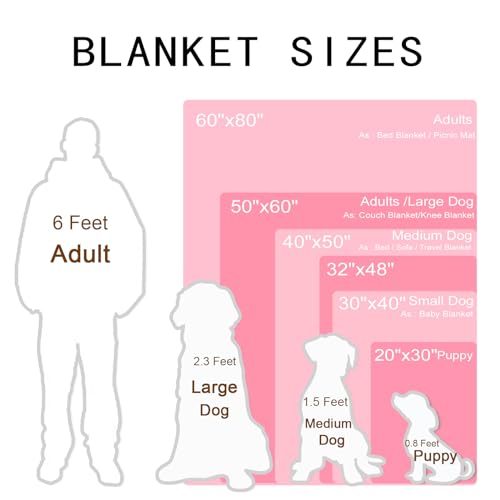 Personalized Dog Blanket, Customized Pet Blankets with Name Picture, Throw Blanket for Small Medium Large Dog Puppy Cat - color: A-pink