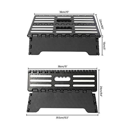 5 Inch Folding Step Stool with Non-Slip Mat. Made of Incombustible Plastic, Can Withstand Over 250 Pounds. Collapsible Step Suitable for Kitchen, Bathroom, Bedroom, Camping, Travel ect