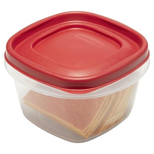 Rubbermaid Easy Find Lids Food Storage Containers, 2 Cup, Racer Red, 4-Piece Set - style: 2.0C/473ml 2 Pack