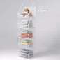 PUPPYCUTE Hanging Closet Organizer and Storage, Clothes Hanging Shelves Wire Baskets for Clothing Sweaters Purse Handbags Shoes White 5 Tier - color: White-5pcs