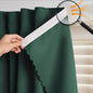 Adhesive Curtain - No Drilling, No Rod, Easy to Install Blackout Curtains for Window Blinds,Bedroom(Dark Green 35 * 71in-1P) - color: Dark Green, size: 35"W x 71"L (Pack of 1)