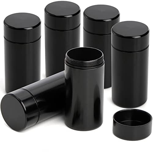 Dicunoy 6 Pack Small Storage Jars, 1.4 oz Mini Bottles Containers with Lids, Portable Metal Waterproof Canisters, Tea Preserve Tins for Spices, Traveling