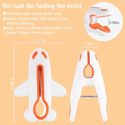 Plastic Clothes Pins Strong Clothespins-Heavy Duty Laundry Plane Clothes Clips Windproof Clamps Clothes Pegs, No Trace Design for Clothes 3 Colors 12 PCS - color: 3 Colors 12 Pcs