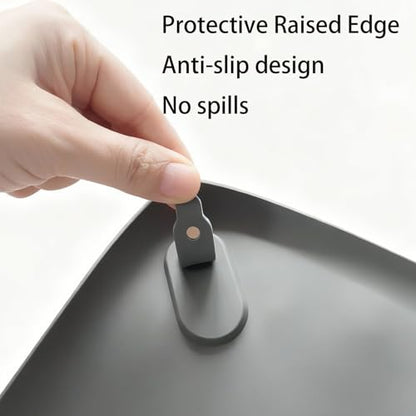 Pee Pad Holder for Dogs,Portable Silicone Pet Pad Holder 24" x 24" Pee Pads, No Spill Raised Lip High Edge for Floor Protection, Leak-Proof Puppy pad Holder,Square Pee pad Tray