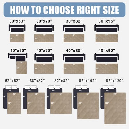 Smiry Waterproof Dog Bed Cover Blanket 30x95, Soft Reversible Pet Blanket, Washable Leakproof Cats Dogs Couch Cover for Sofa, Couch, Furniture, Lattice, Taupe/Beige - color: Taupe/Beige, size: 30x95 Inch
