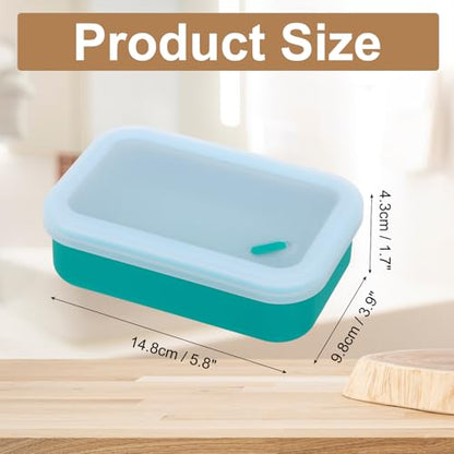 PATIKIL Leakproof Travel Soap Case, Silicone Travel Soap Container with Draining Layer Portable Bar Soap Holder for Bathroom Camping Gym, Translucent Green - color: Translucent Green