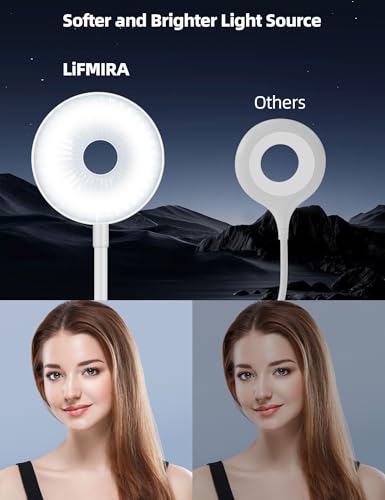 LiFMIRA Clip on Light, LED Reading Light for Beds Headboards, Flexible Clip on Lamp with Clamp,3 Color Modes & 10 Brightness Eye-Friendly Book Light Reading Light for Books in Bed Bedside Desks White - color: White