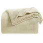 KMUSET Super Soft Throw Blanket Premium Silky Flannel Fleece Twin Size Beige Microfiber Lightweight Blanket All Season Use - color: Beige, size: Twin(60"x80")