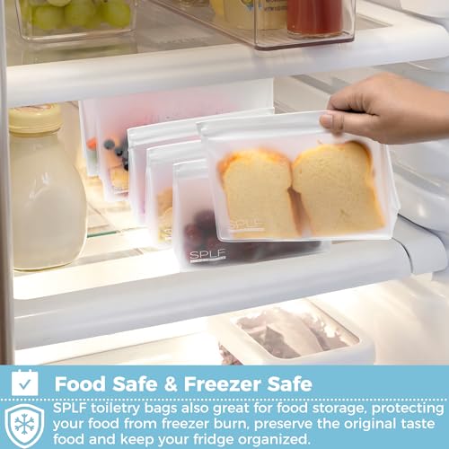 SPLF 4 Pack Leakproof Clear Toiletry bags, TSA Approved Quart Size Zipper Bags, BPA Free Travel Makeup Cosmetic Bags for Women Men, Carry on Airport Airline Compliant Bags - size: 2 Large 2 Medium