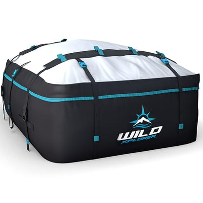Rooftop Cargo Carrier - 23 Cubic Feet (XXL), Waterproof Soft Shell Car Roof Cargo Carrier, Heavy Duty Car Top Luggage Cargo Bag with Patented Door Hooks and Non-Slip Mat - size: 23 Cubic Feet