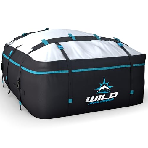 Rooftop Cargo Carrier - 23 Cubic Feet (XXL), Waterproof Soft Shell Car Roof Cargo Carrier, Heavy Duty Car Top Luggage Cargo Bag with Patented Door Hooks and Non-Slip Mat - size: 23 Cubic Feet