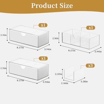 3 Tier Medicine Cabinet Organizer and Storage,Stackable Bathroom Medicine Organizer with Removable Dividers, Plastic Vanity Storage,White - size: 3 Tier White