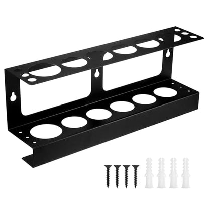 QWORK Caulking Gun Holder & Organizer, Wall Mount Pre-Assembled Storage Rack for Workshop, Garage & Shop Tools
