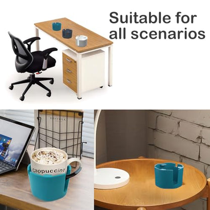 Suction Cup Holder Tip-Proof Desk Cup Holder with Removable Design | Non-Slip Base & for Desk, RV, Boat (Blue). - color: Blue
