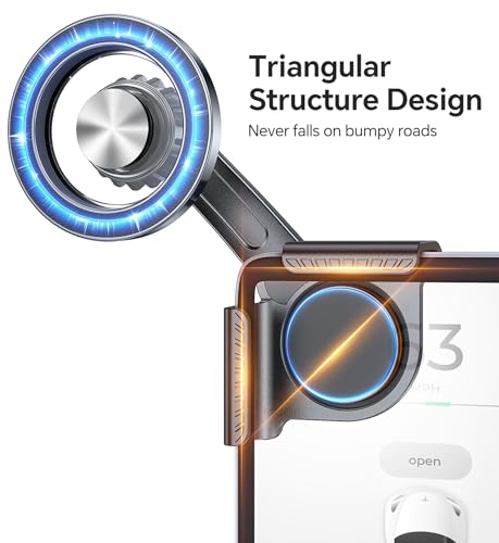 for Magsafe Car Mount, Tesla Phone Mount for Car【20 Strong Magnets】Magnetic Phone Holder for Car Tesla Phone Holder Model Y/3/S/X Accessories, No Glue Required, for iPhone 17 Pro Max 16 15 14